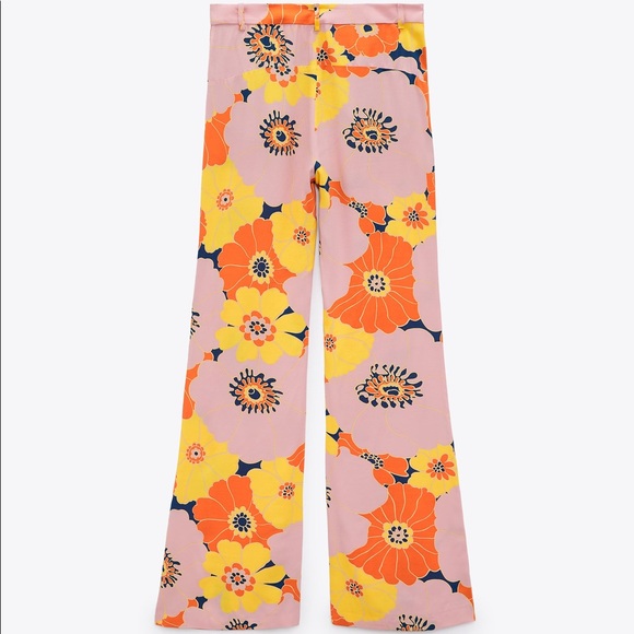 Zara Floral Print Pants SS21 - Picture 4 of 8